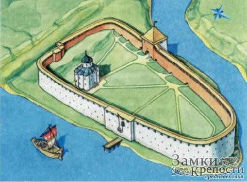 Староладожская крепость в 1114 г.