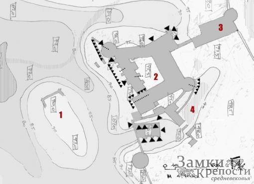План современного замка Цесис