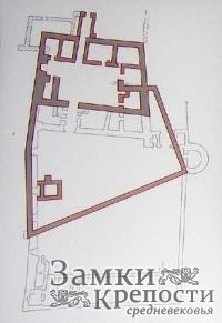 План замка Раквере в XV в.
