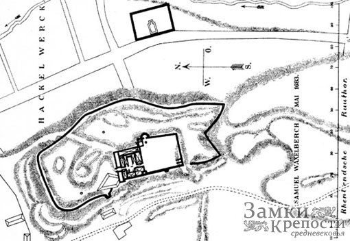 Укрепления замка Раквере в конце XVII в.