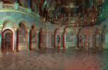 Замок Нойшванштайн - Тронный зал в анаглифе