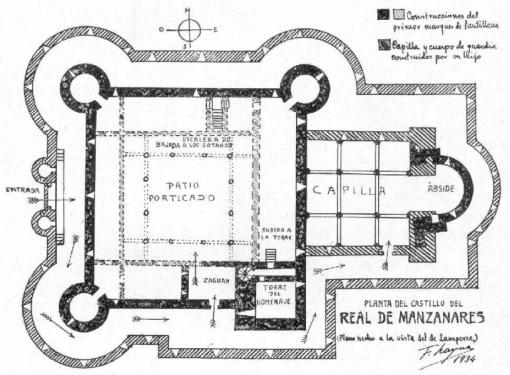 План замка Мансанарес эль-Реал